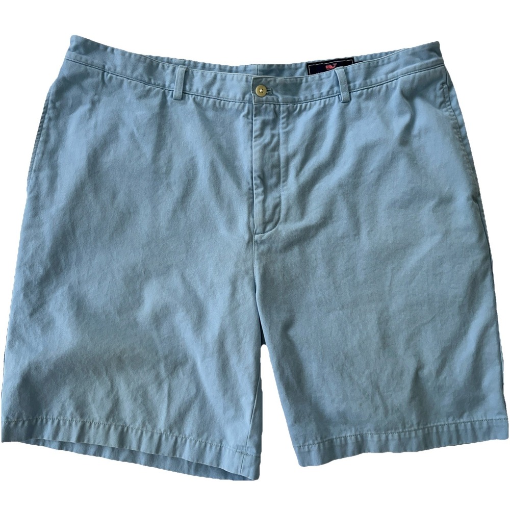 Vineyard Vines Mens 42 Light Blue 9 Inch Breaker Shorts Cotton Twill Preppy‎